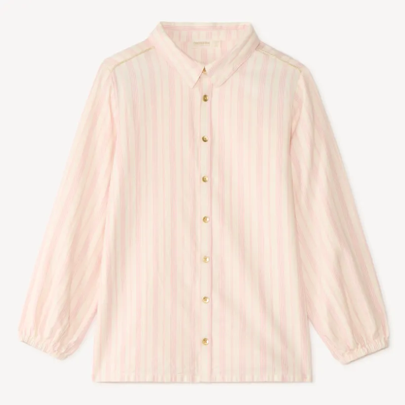 Meisjesblouse met lange mouwen en strepen