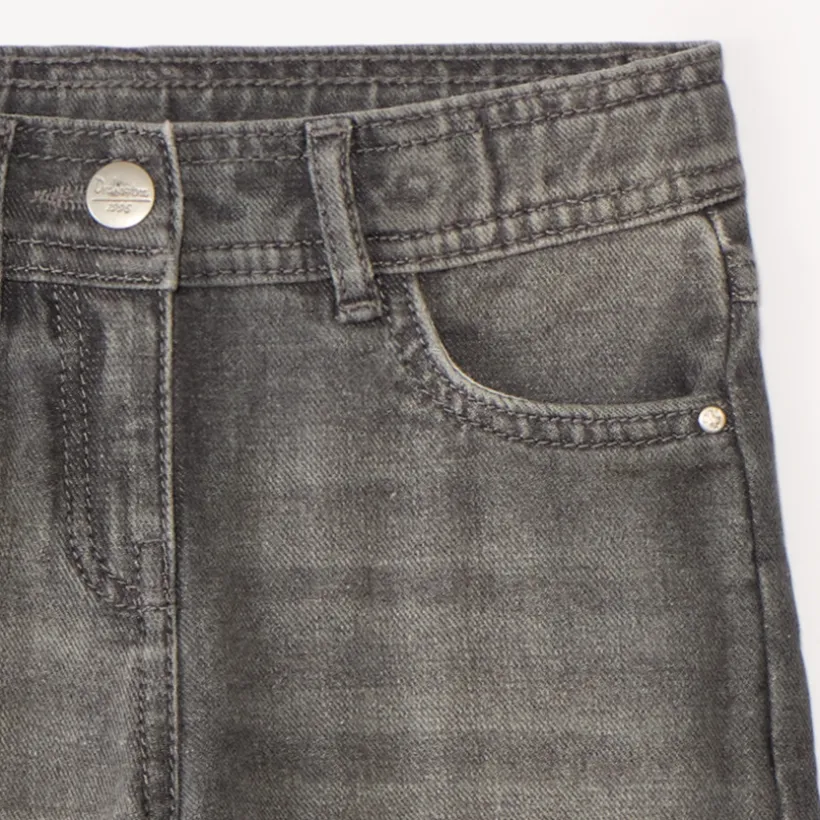 Meisjes brede uni jeans