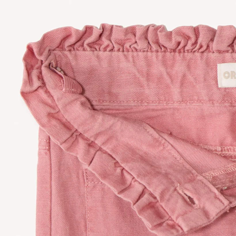 Meisjes broek van canvas met elastische taille