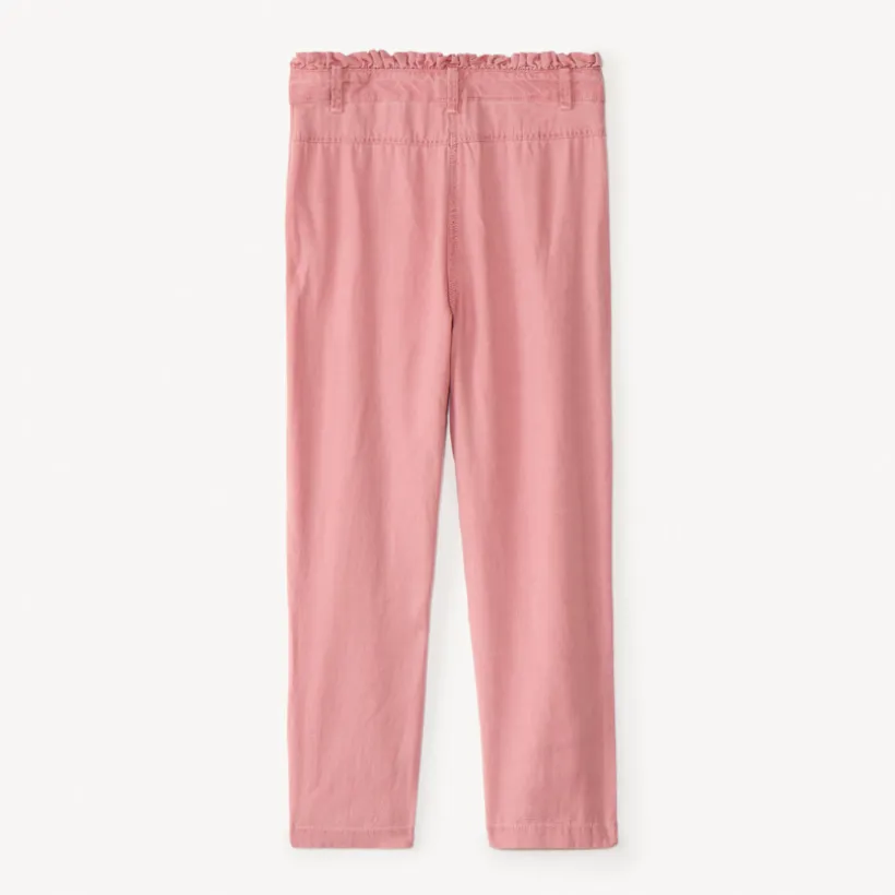 Meisjes broek van canvas met elastische taille