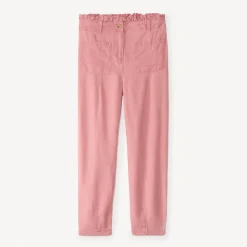 Meisjes broek van canvas met elastische taille