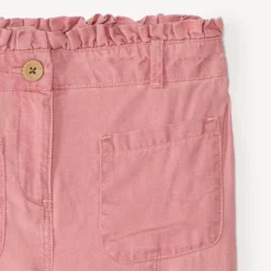 Meisjes broek van canvas met elastische taille