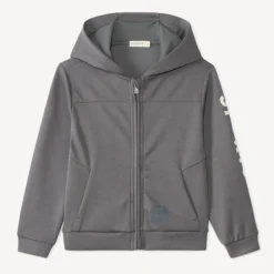 Meisjes hoodie gilet in scuba stof