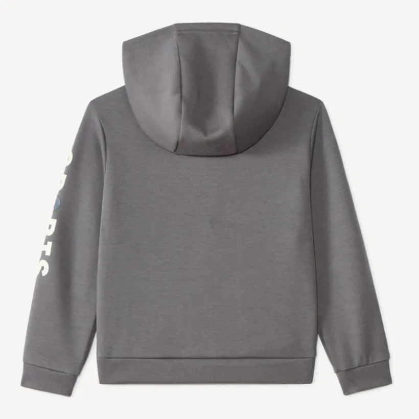 Meisjes hoodie gilet in scuba stof