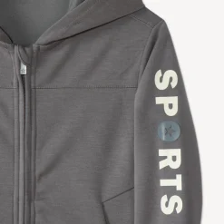 Meisjes hoodie gilet in scuba stof