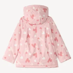 Meisjes regenparka met capuchon en kleurverandering