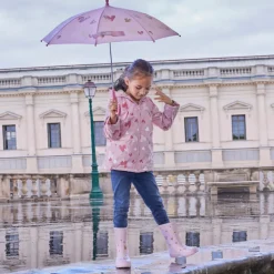 Meisjes regenparka met capuchon en kleurverandering