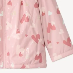 Meisjes regenparka met capuchon en kleurverandering