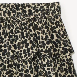 Meisjesrok met bloemenprint en ruches