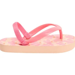 Meisjes slippers met bloemenprint en bandje in de maat