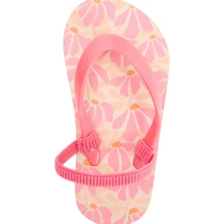 Meisjes slippers met bloemenprint en bandje in de maat