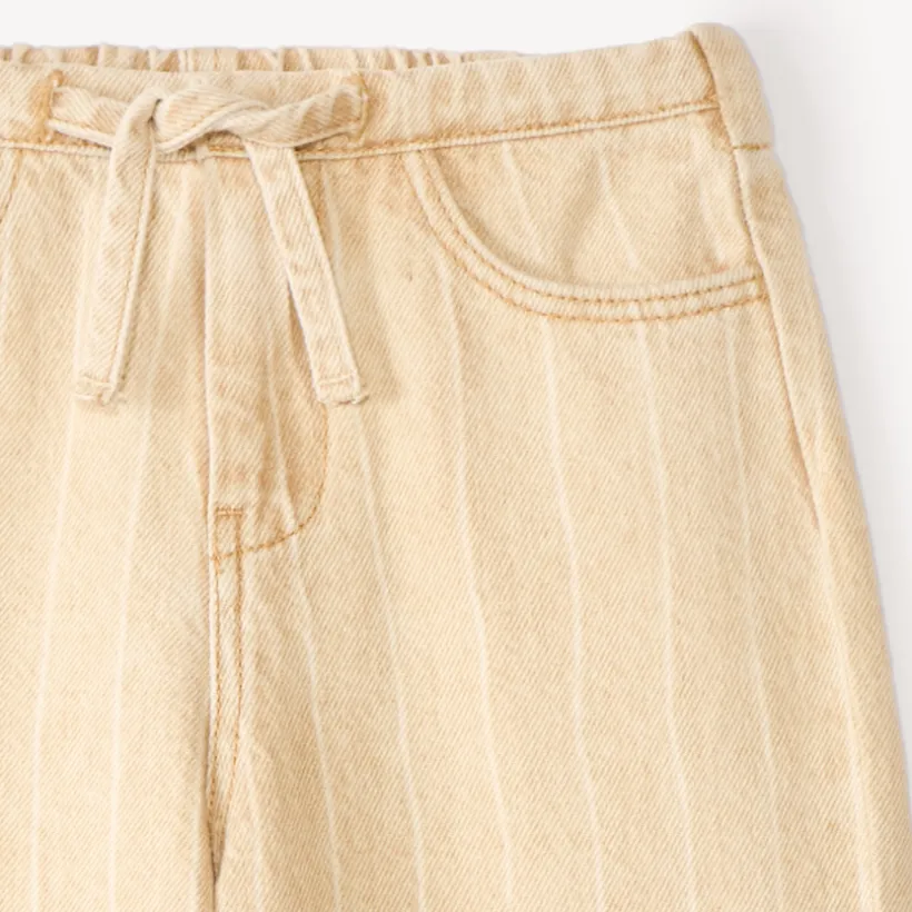 Meisjes straight-fit jeans met contrasterende strepen