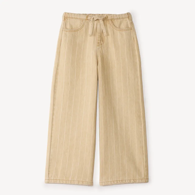 Meisjes straight-fit jeans met contrasterende strepen