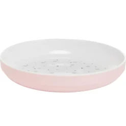 Melaminebord met rozenhartenprint roze geschikt voor vaatwasser vanaf 6 maanden