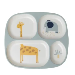 Melamine bord met vakverdeling Savanne blauw