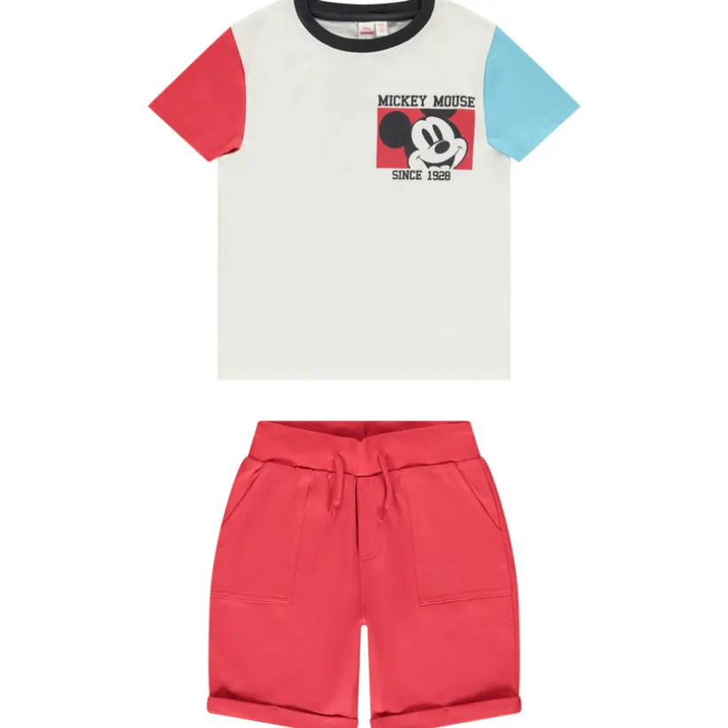 Mickey Mouse t-shirt met bermuda voor jongens