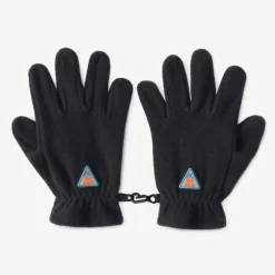 Microfleece skihandschoenen jongens met rubberen ski-badge