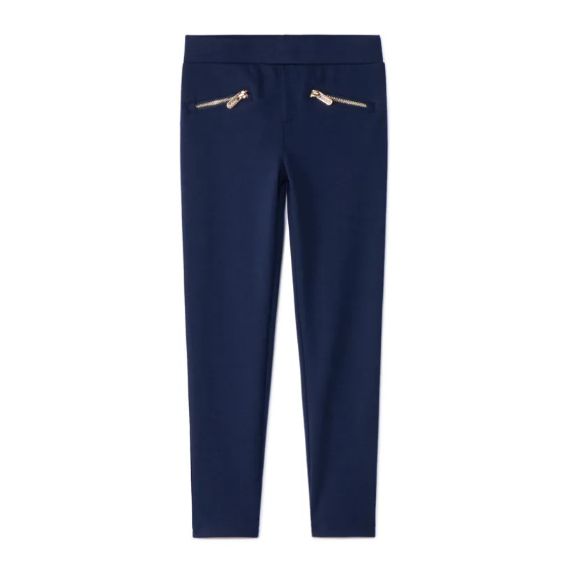 Milano broek met neprit en decoratieve ritssluitingen meisjes