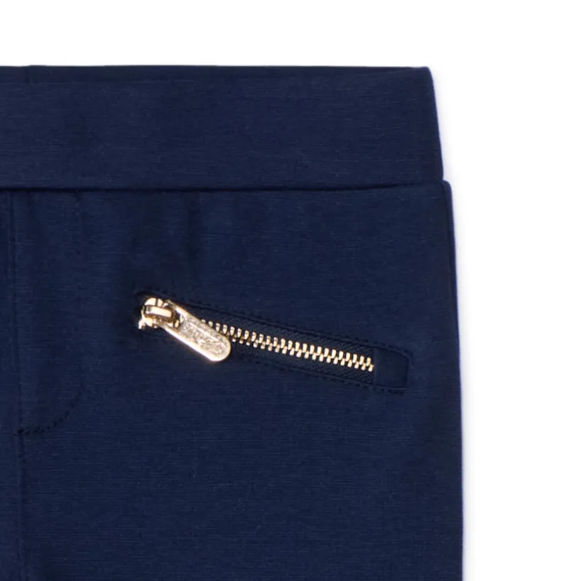 Milano broek met neprit en decoratieve ritssluitingen meisjes