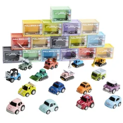 Miniatuurvoertuig met terugslagmechanisme blauw/zwart