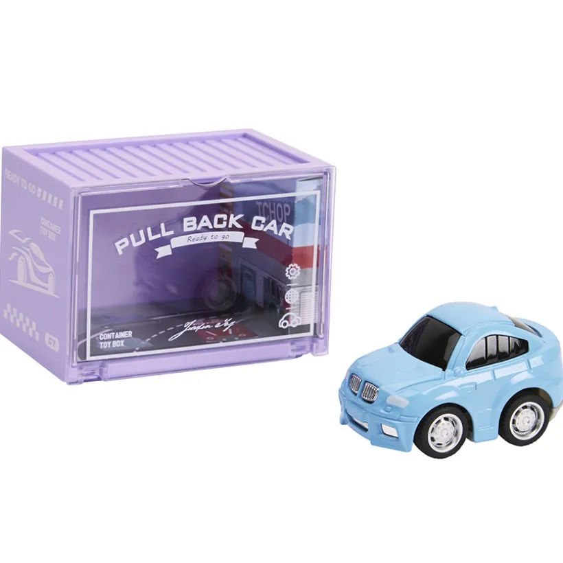 Miniatuurvoertuig met terugslagmechanisme blauw/zwart
