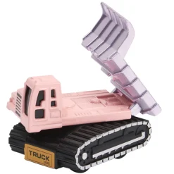 Miniatuurvoertuig met terugtrekmechanisme roze/zwart tractor