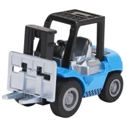 Miniatuurvoertuig met terugtrekmechanisme blauwe trolley