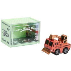 Miniatuurvoertuig met terugslagmechanisme oranje graafmachine
