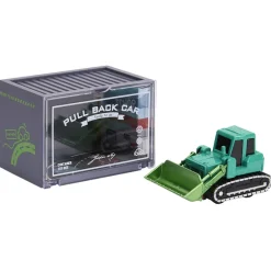 Miniatuurvoertuig met terugslagmechanisme turquoise bulldozer