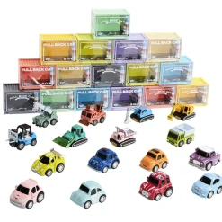 Miniatuur voertuig met wrijving paarse auto