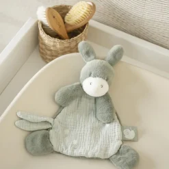 Mini knuffeldoekje Ezel 25cm Lindegroen