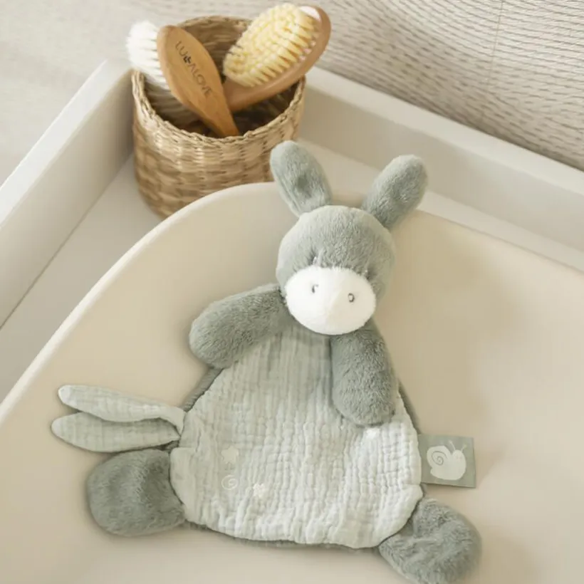 Mini knuffeldoekje Ezel 25cm Lindegroen