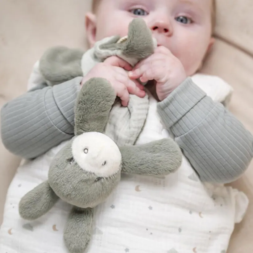Mini knuffeldoekje Ezel 25cm Lindegroen