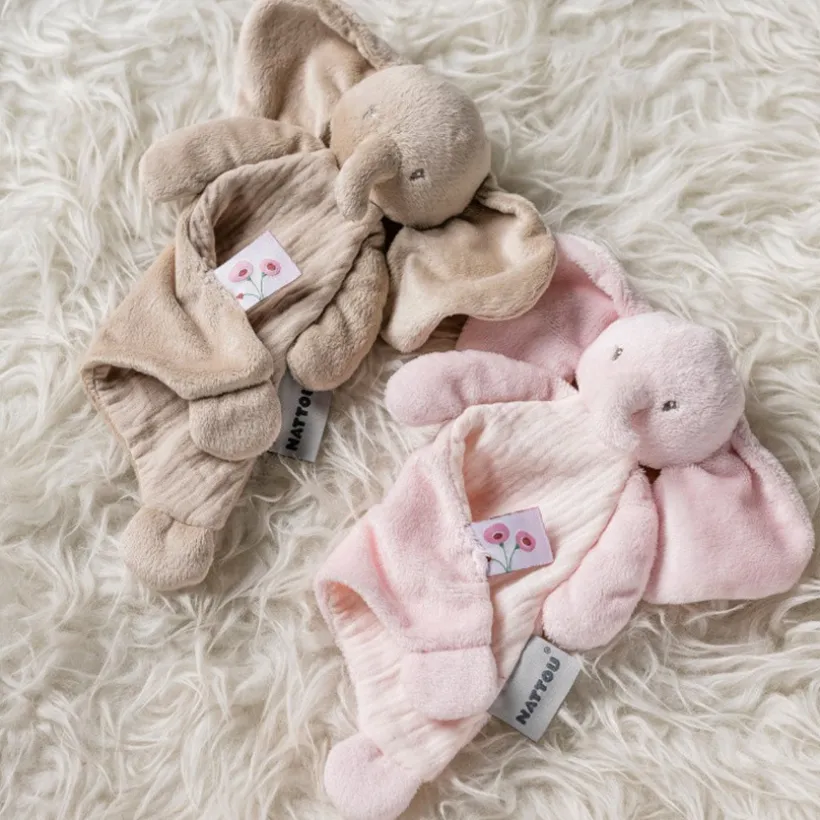 Mini knuffel - Olifant - Fanfan - Roze - 25x20 cm
