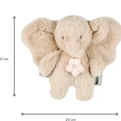Mini muziekknuffel olifant - Fanfan - Zand - 20 cm