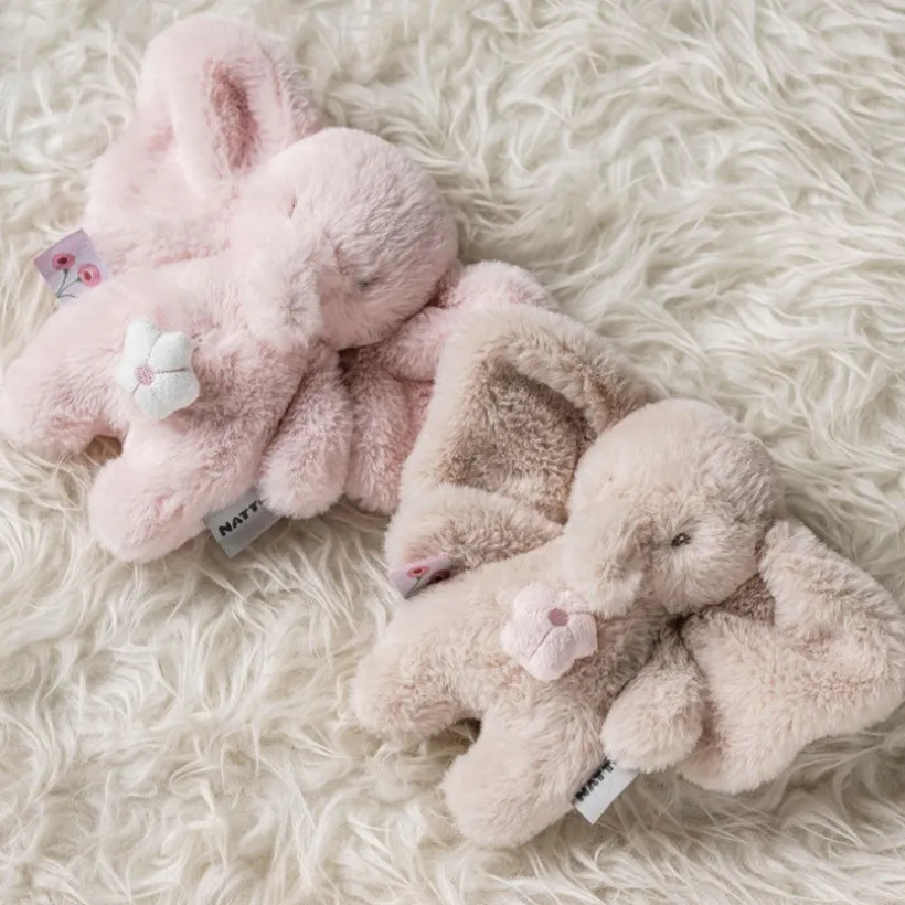 Mini muziekknuffel olifant - Fanfan - Roze - 20 cm