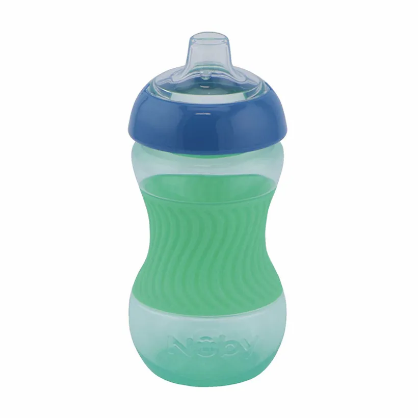 mini oefenbeker blauw met siliconen grip 180 ml
