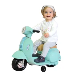 Mini Vespa GTS loopvoertuig elektrisch watergroen