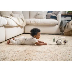 Mobiel geluid en licht op de vloer Tummy Time Black&White