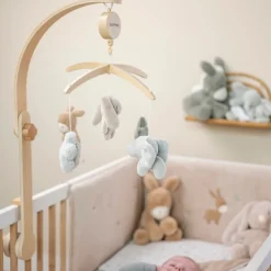 Mobiel muzikaal Loulou houten boog Zachte kleuren
