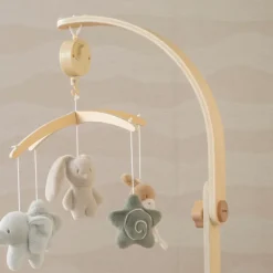 Mobiel muzikaal Loulou houten boog Zachte kleuren