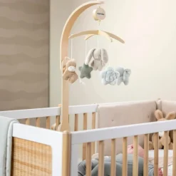 Mobiel muzikaal Loulou houten boog Zachte kleuren