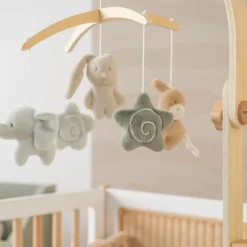 Mobiel muzikaal Loulou houten boog Zachte kleuren