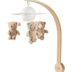 Mobile teddybeer Lou muzikaal & Oplaadbaar White