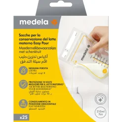 Moedermelkbewaarzakjes met schenktuit 210 ml - 25 stuks