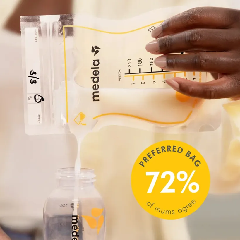 Moedermelkbewaarzakjes met schenktuit 210 ml - 25 stuks