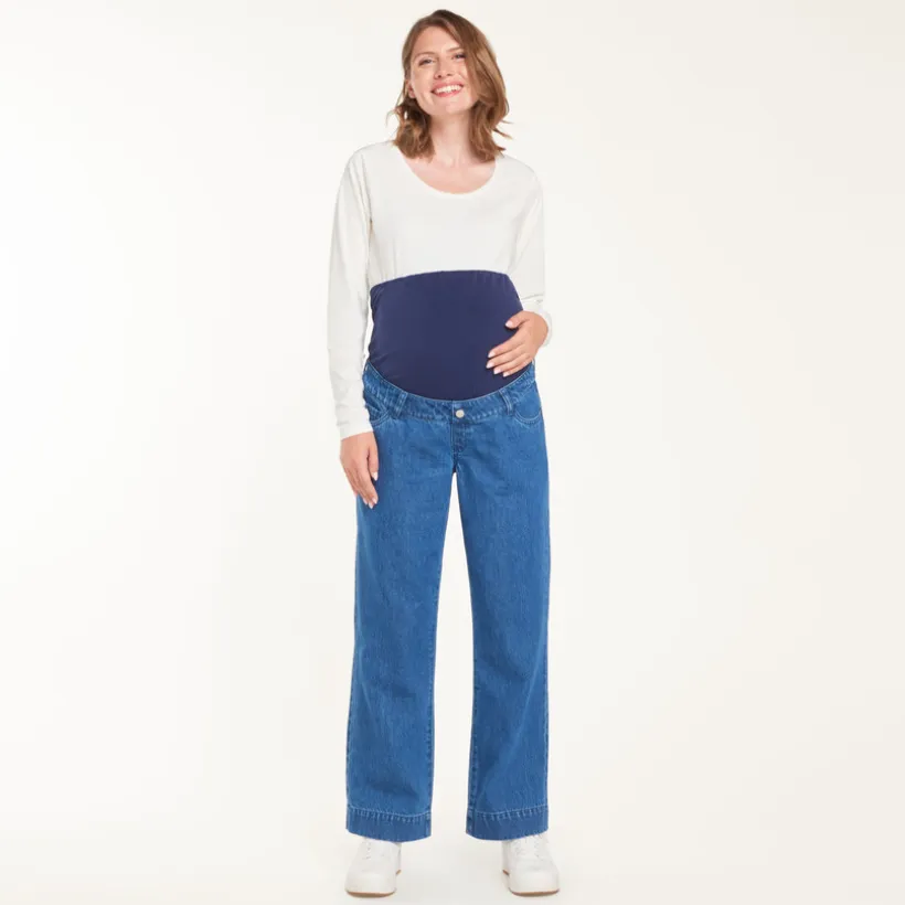Mom-jeans met hoge taille voor aanstaande moeders