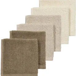 Monddoekjes badstof - Natural/Soft Sand/Taupe - 30x30 cm