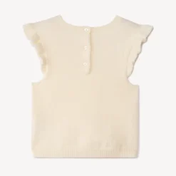 Mouwloos gebreid vest meisjes
