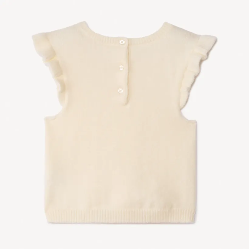 Mouwloos gebreid vest meisjes